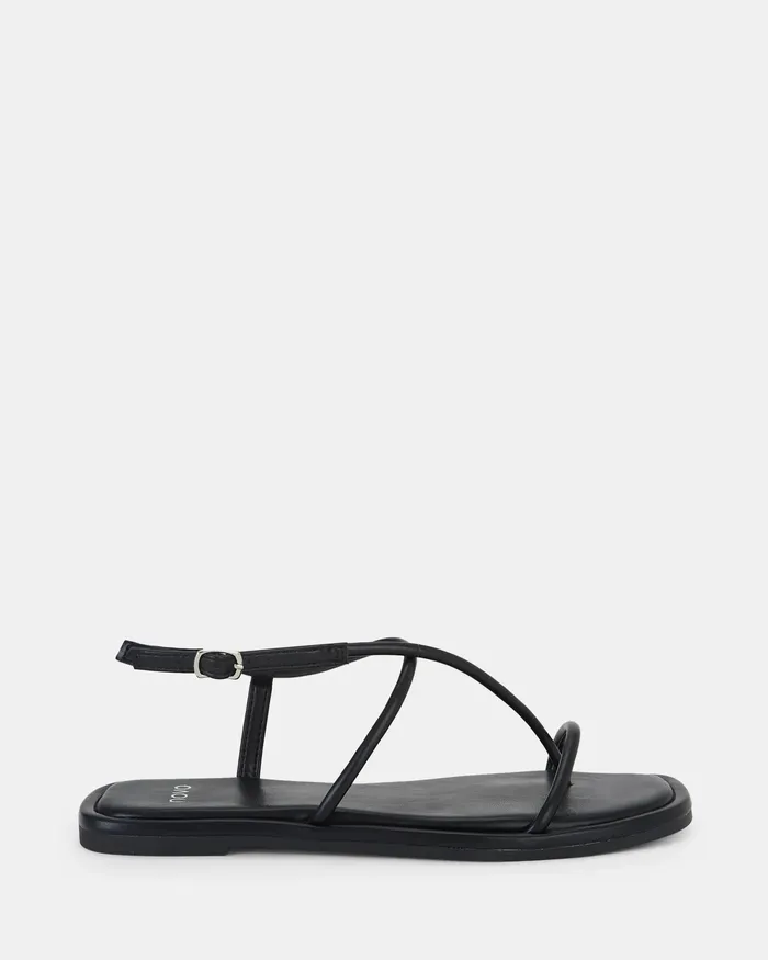 NOVO Shoes Flat Sandals Women REPOSADO BLACK Flat Sandals