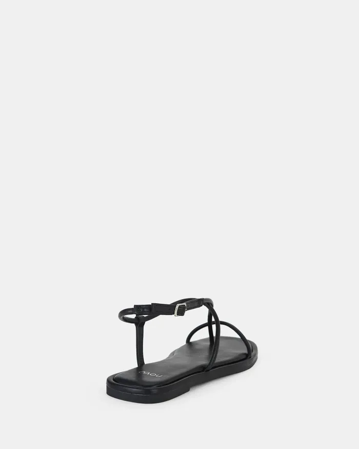 NOVO Shoes Flat Sandals Women REPOSADO BLACK Flat Sandals