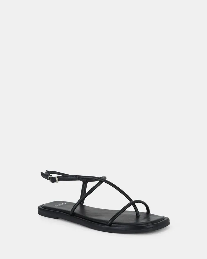 NOVO Shoes Flat Sandals Women REPOSADO BLACK Flat Sandals