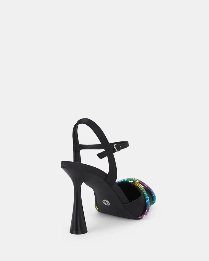 NOVO Shoes Party Women YOWIE BLACK Closed Toe Heels