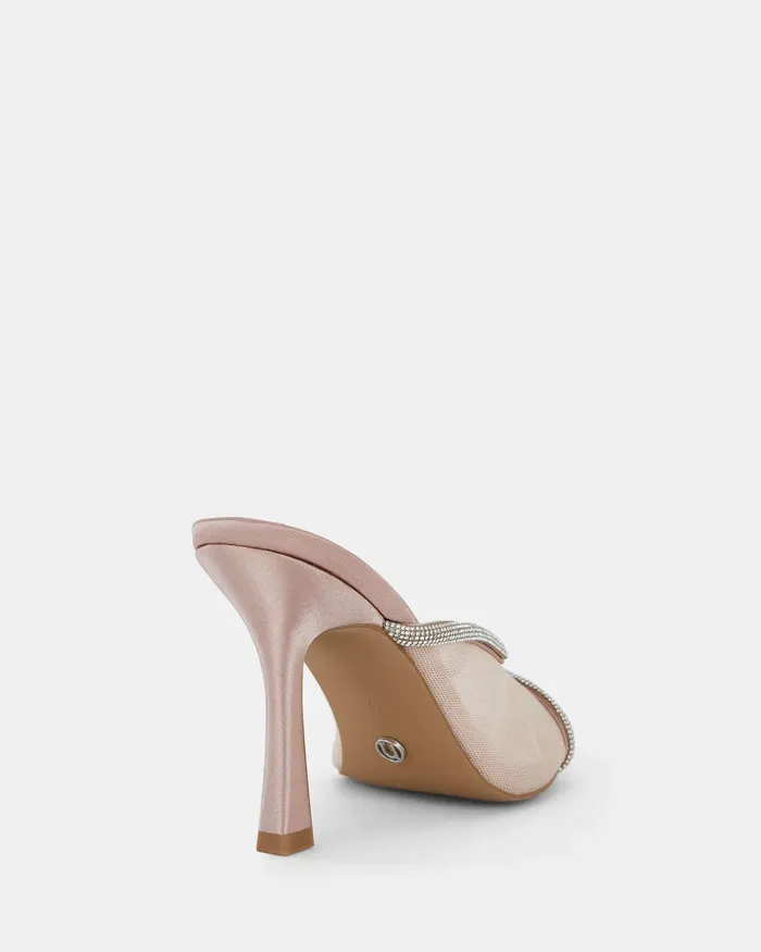 NOVO Shoes ZEMMA NUDE Open Toe Heels Women Party