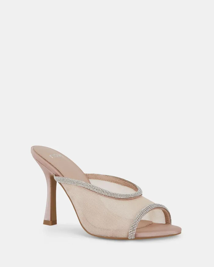 NOVO Shoes ZEMMA NUDE Open Toe Heels Women Party