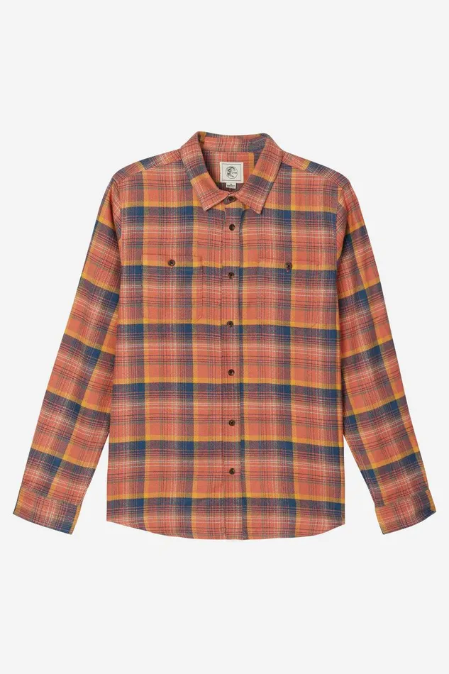 O039RIGINALS JONEZ FLANNEL LONG SLEEVE SHIRT Auburn Men O039NEILL Featured