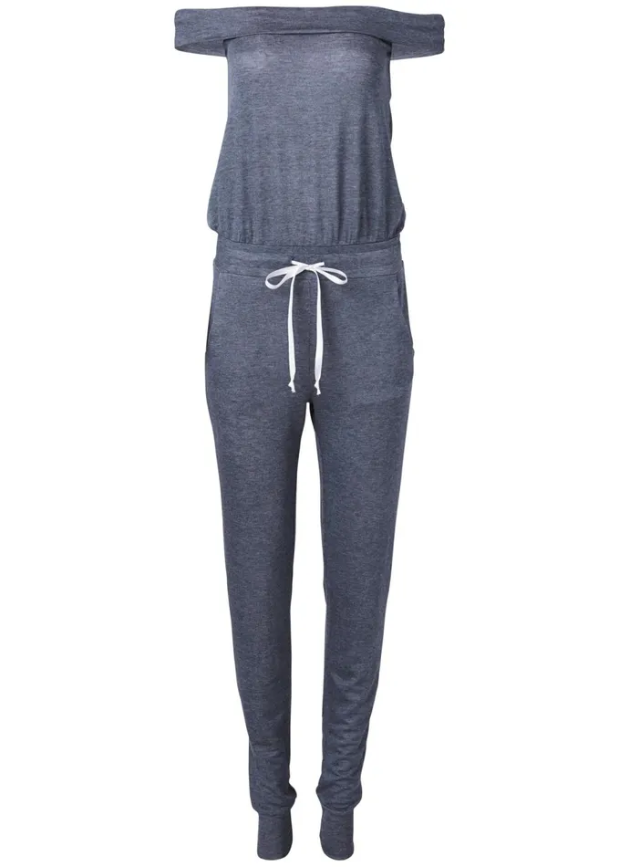 OffTheShoulder Jumpsuit Blue Women VENUS Jumpsuits