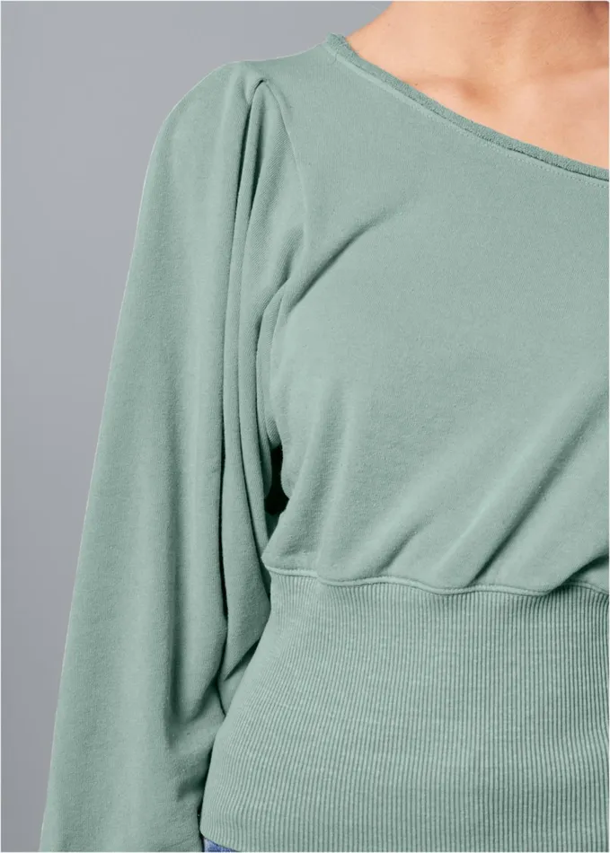 OffTheShoulder Sweatshirt Blue Surf Women VENUS Sweatshirts and Hoodies