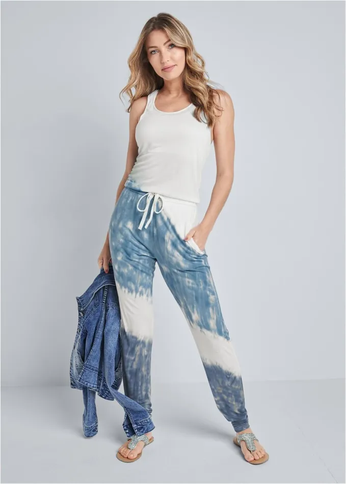OMBRE FRENCH TERRY JUMPSUIT Blue Multi Women VENUS Jumpsuits
