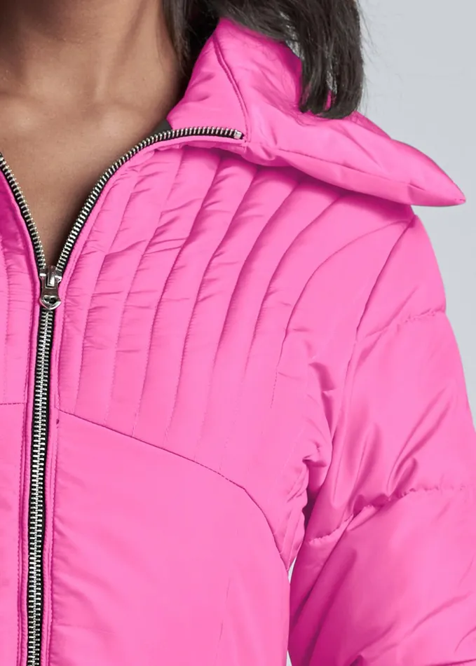 OMBRE PEPLUM PUFFER JACKET Pink Multi Women VENUS Jackets