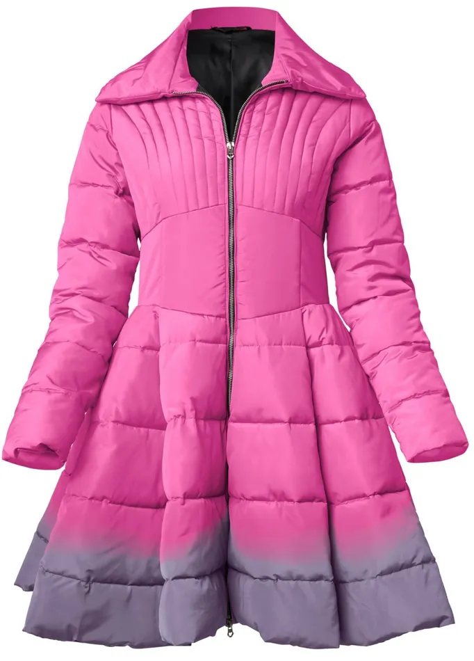 OMBRE PEPLUM PUFFER JACKET Pink Multi Women VENUS Jackets