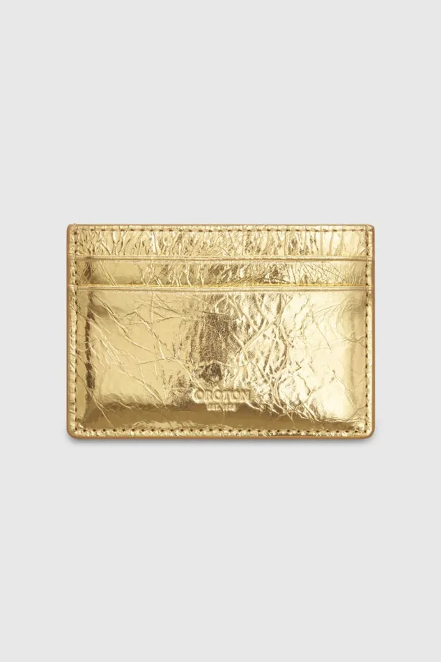 Oroton Clara Metallic Cc Sleeve Gold Metallic Women Wallets Oroton Clara Metallic Cc Sleeve Gold Metallic Women Wallets