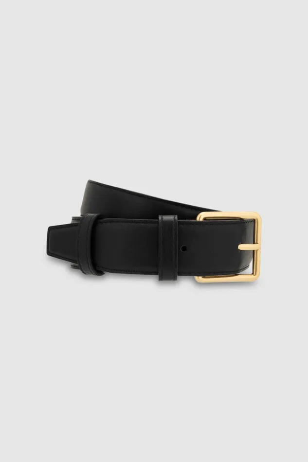 Oroton Florence 35mm Belt Black Women Belts Oroton Florence 35mm Belt Black Women Belts