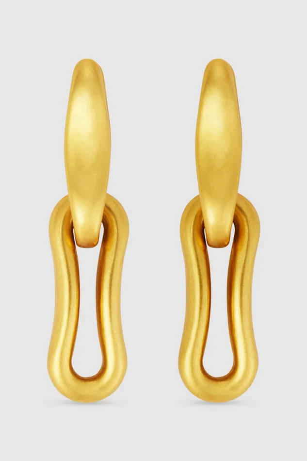 Oroton Livia Drop Earring Worn Gold Women Jewellery