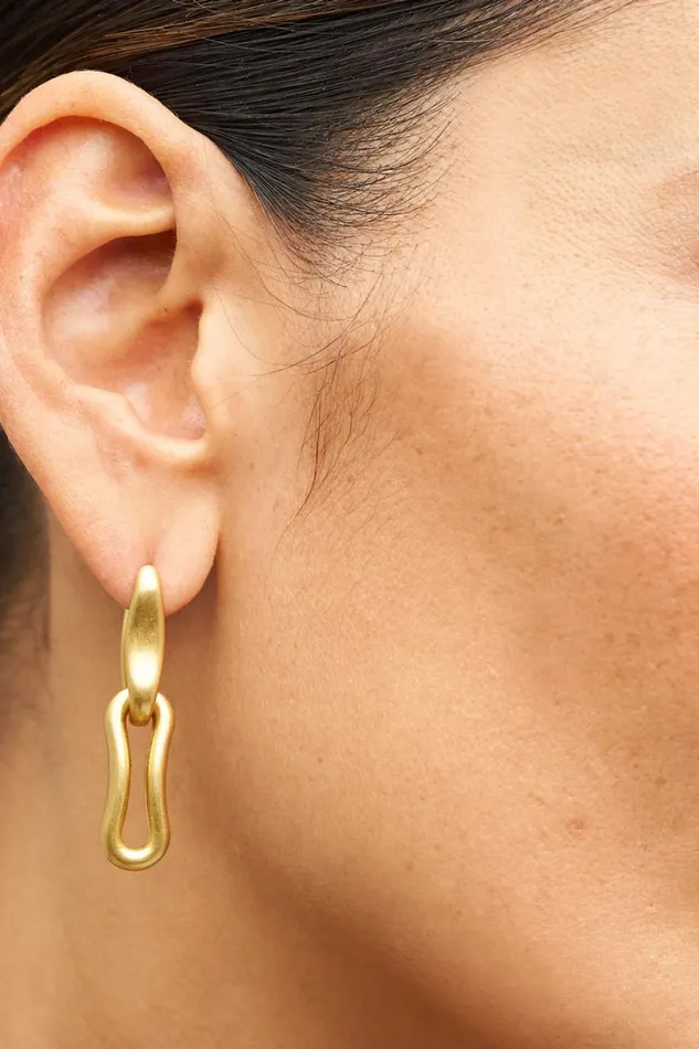 Oroton Livia Drop Earring Worn Gold Women Jewellery Oroton Livia Drop Earring Worn Gold Women Jewellery
