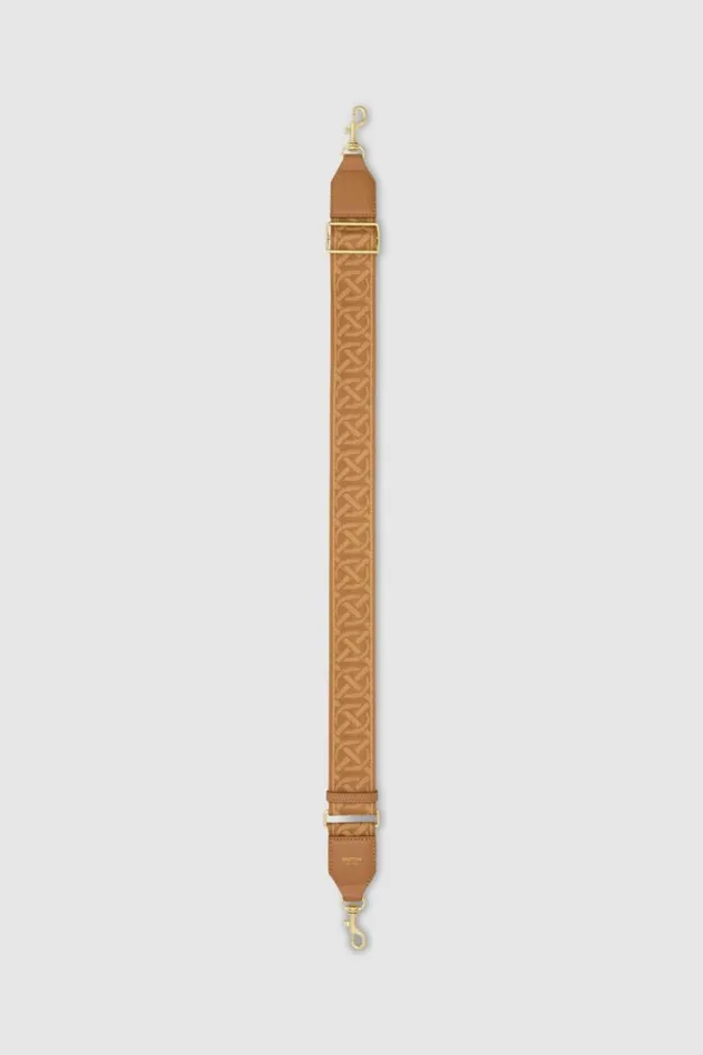 Oroton Logo Bag Strap Dark Camel Women Bag Straps Oroton Logo Bag Strap Dark Camel Women Bag Straps