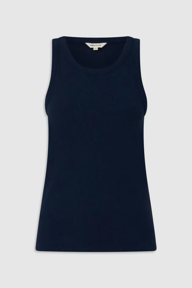 Oroton Lottie Rib Tank North Sea Women Tops