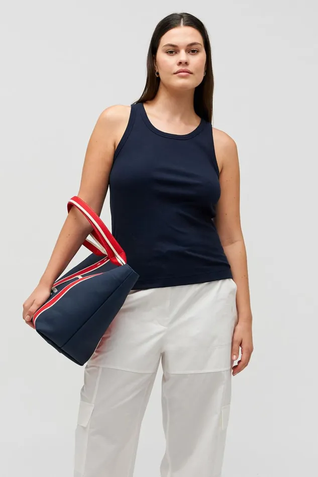 Oroton Lottie Rib Tank North Sea Women Tops Oroton Lottie Rib Tank North Sea Women Tops