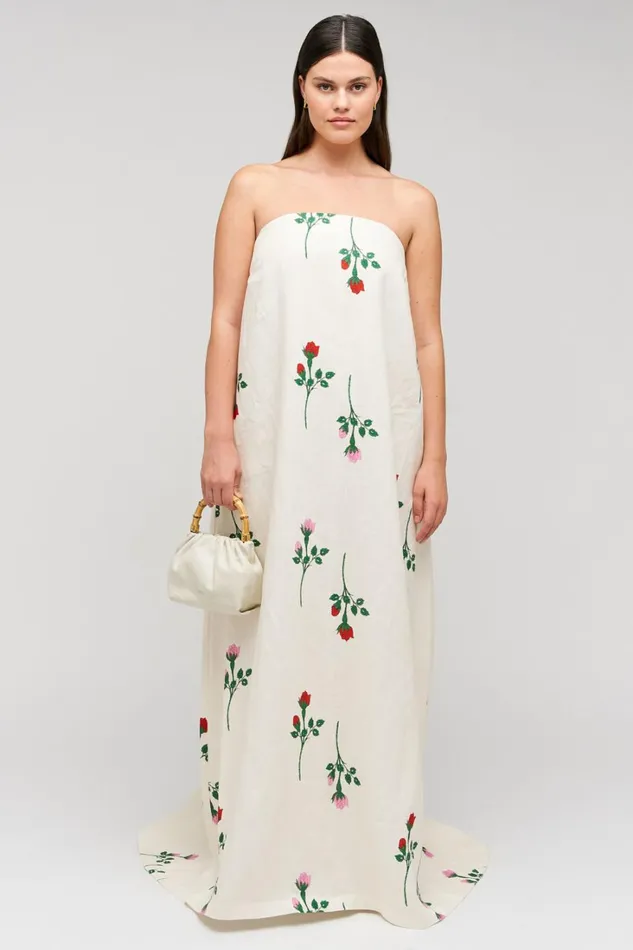 Oroton Rosebud Gown Antique White Women Dresses Oroton Rosebud Gown Antique White Women Dresses