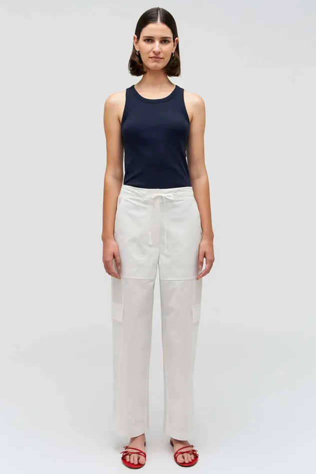 Oroton Scout Poplin Cargo Pant White Women Pants Oroton Scout Poplin Cargo Pant White Women Pants