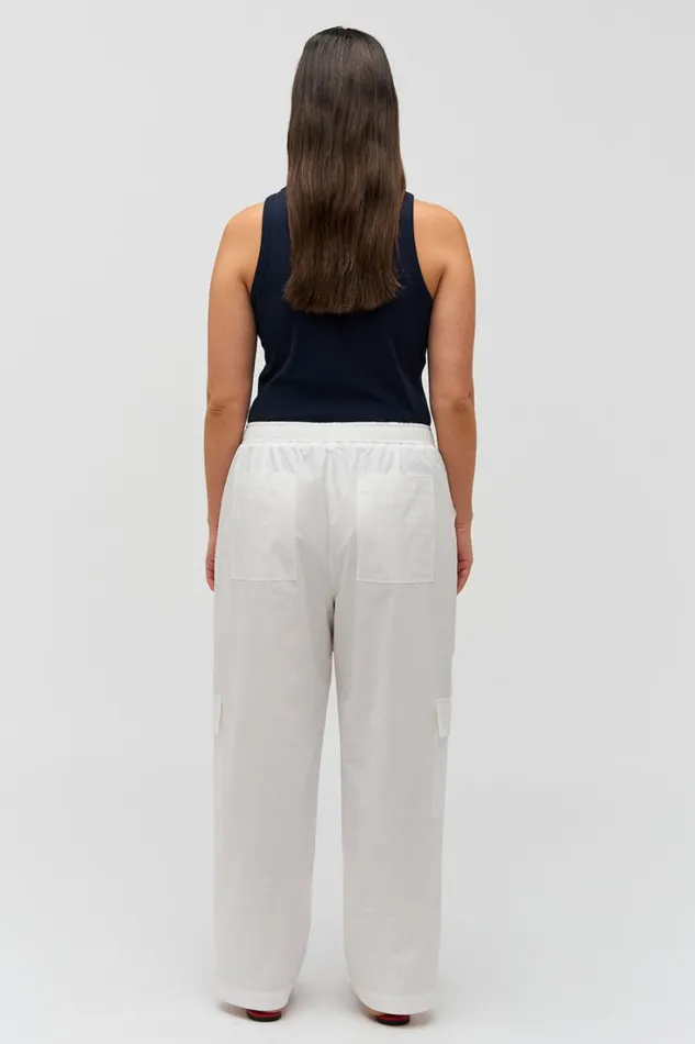 Oroton Scout Poplin Cargo Pant White Women Pants Oroton Scout Poplin Cargo Pant White Women Pants