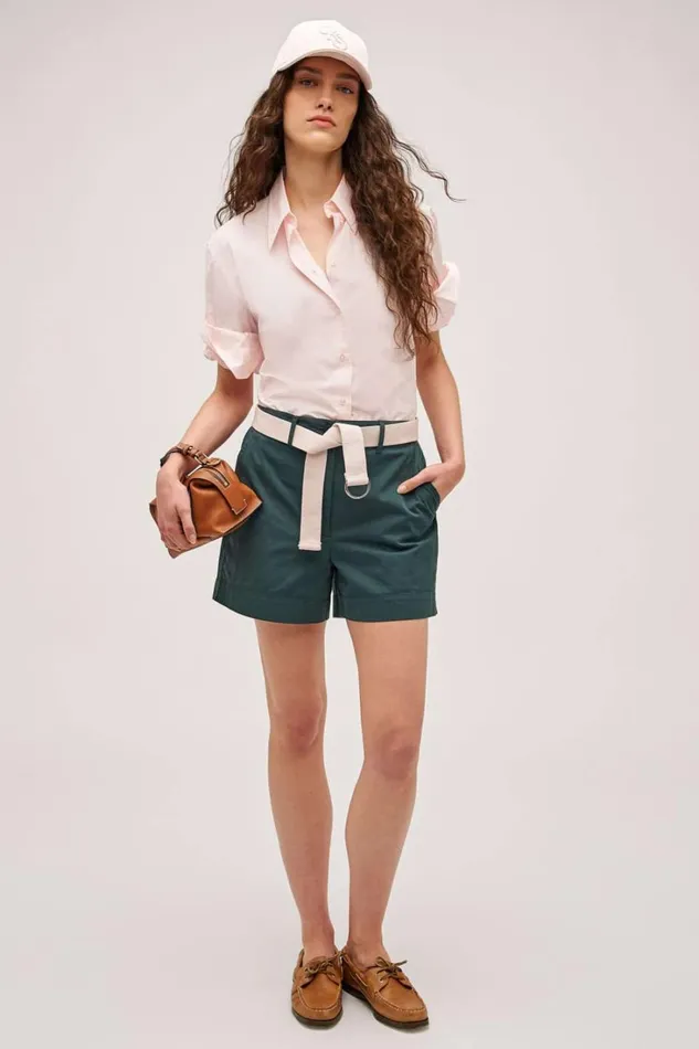 Oroton Wren Poplin Shirt Palest Pink Women Tops