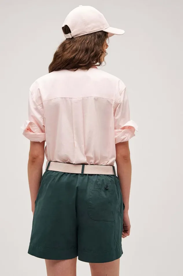 Oroton Wren Poplin Shirt Palest Pink Women Tops