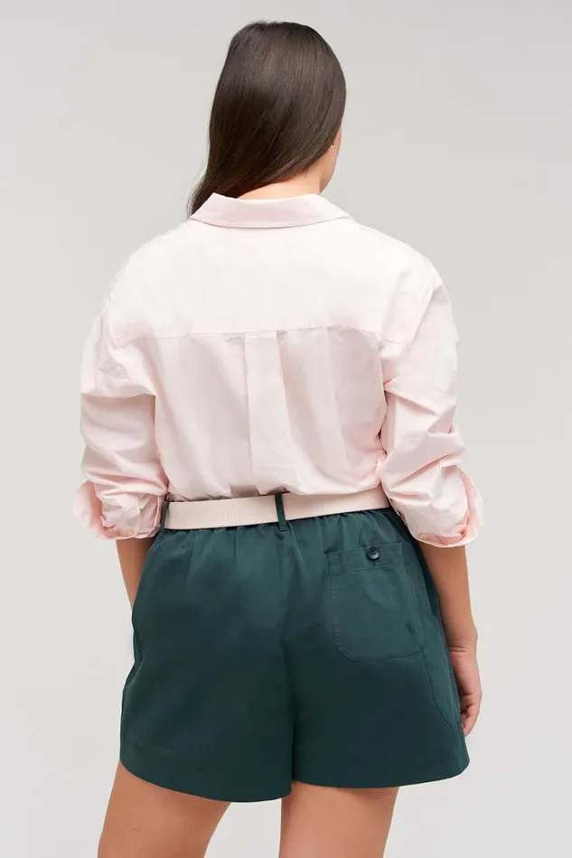 Oroton Wren Poplin Shirt Palest Pink Women Tops