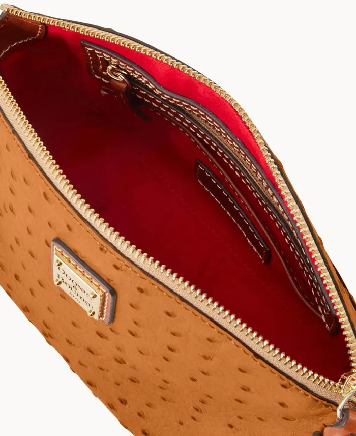 Ostrich Penny Crossbody Caramel Woman Dooney and Bourke Crossbodies Ostrich Penny Crossbody Caramel Woman Dooney and Bourke Crossbodies