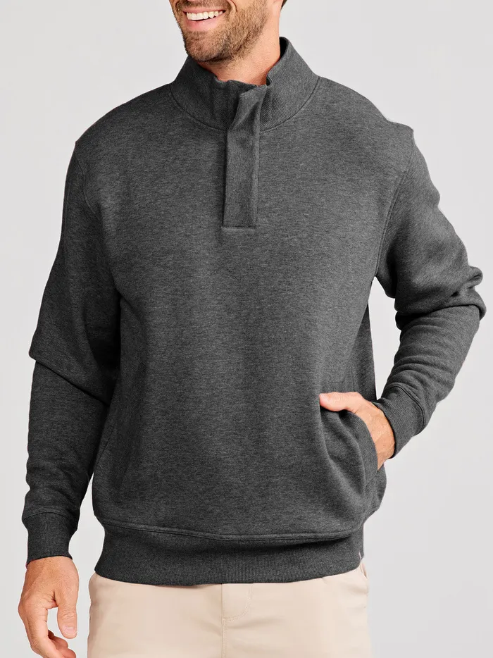 Outerwear Men Tasc Performance Hudson Fleece Henley Pullover Sweatshirt