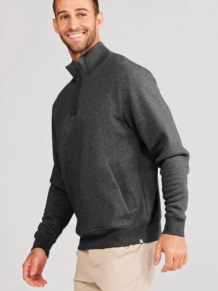 Outerwear Men Tasc Performance Hudson Fleece Henley Pullover Sweatshirt