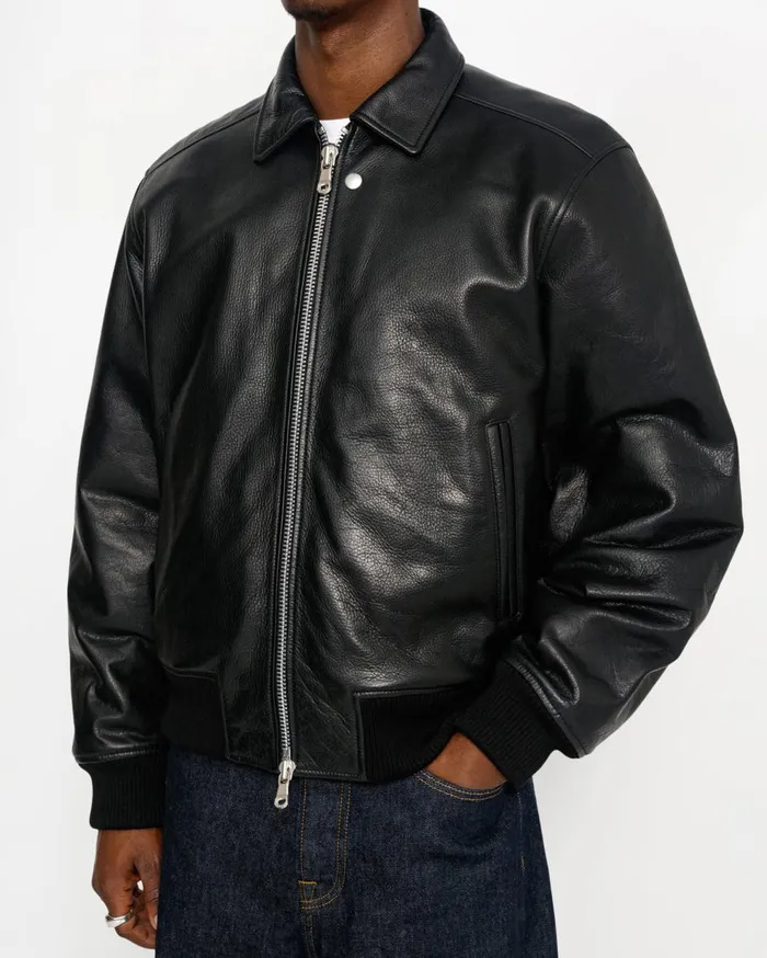 Outerwear MenWomen Stussy LEATHER FLIGHT JACKET