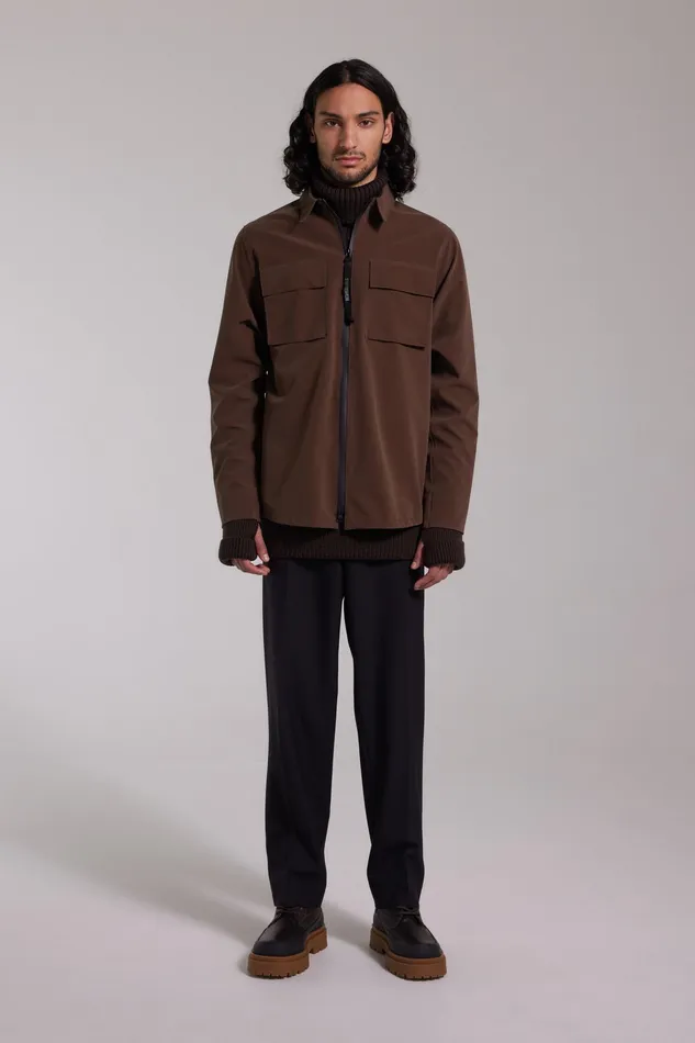 Overshirts Men Stutterheim Vitaberg Matte Overshirt Dark Brown