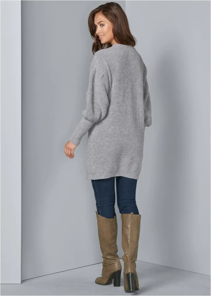 OVERSIZED CARDIGAN Light Grey Women VENUS Cardigans and Dusters