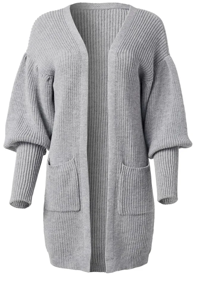 OVERSIZED CARDIGAN Light Grey Women VENUS Cardigans and Dusters