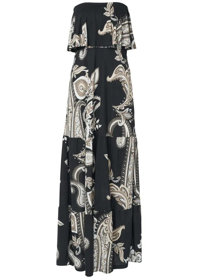 PAISELY MAXI DRESS Black Multi Women VENUS Sundresses