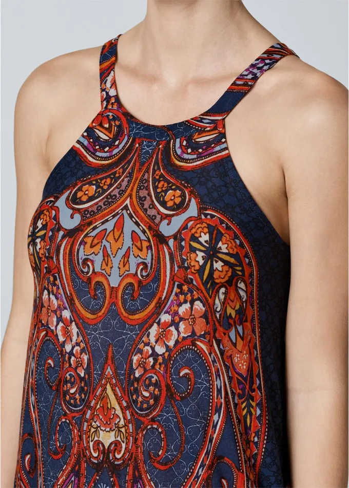 PAISLEY PRINTED MINI DRESS Navy Multi Women VENUS Sundresses