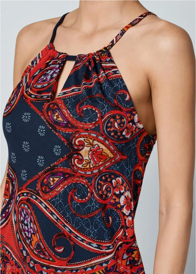 PAISLEY PRINTED TANK Navy Multi Women VENUS Casual Tops