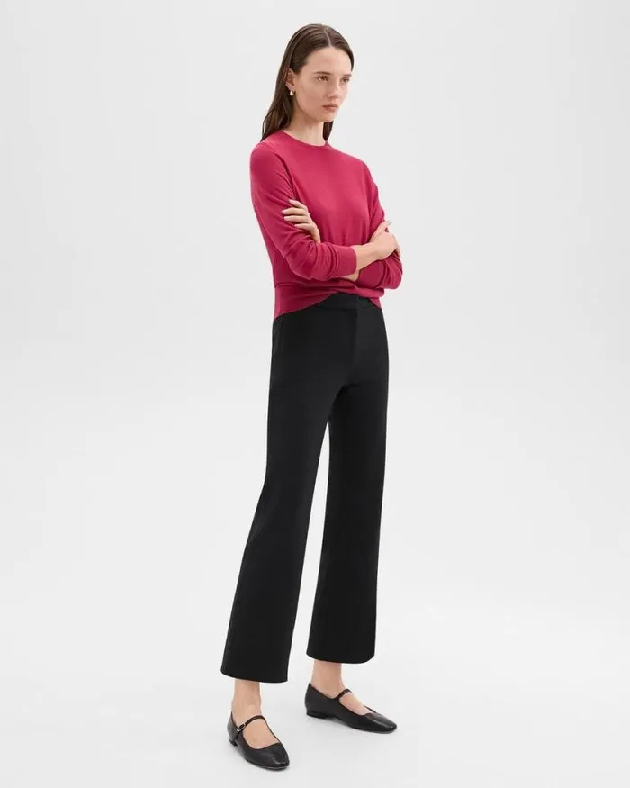 Pants Women Theory Kick Pant In Scuba Black Pants Women Theory Kick Pant In Scuba Black