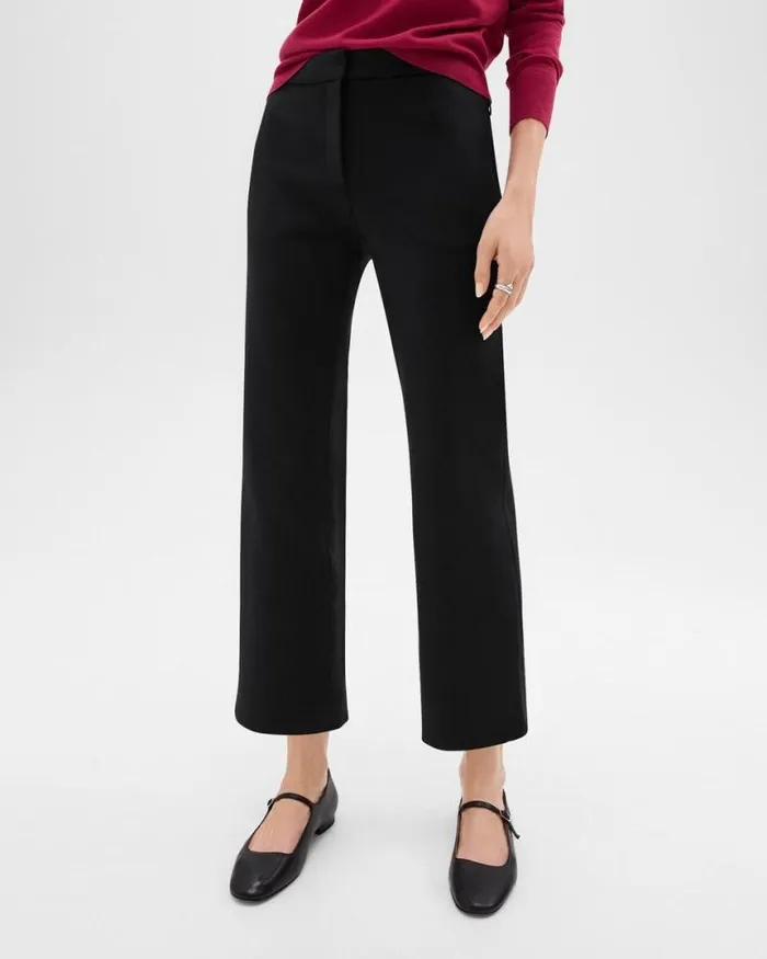 Pants Women Theory Kick Pant In Scuba Black Pants Women Theory Kick Pant In Scuba Black
