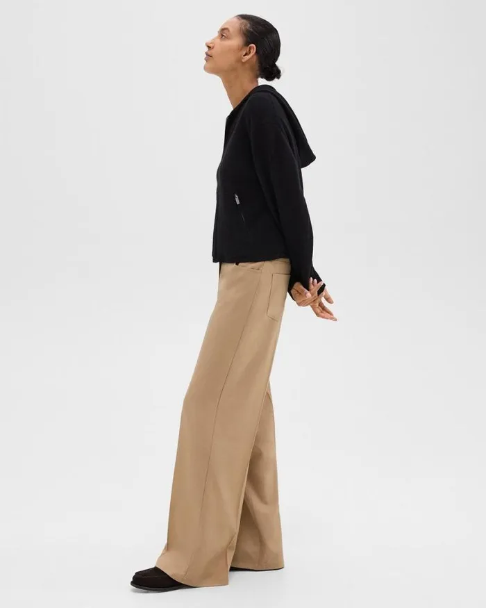 Pants Women Theory StraightLeg 5Pocket Pant In Stretch Flannel New Camel Pants Women Theory StraightLeg 5Pocket Pant In Stretch Flannel New Camel