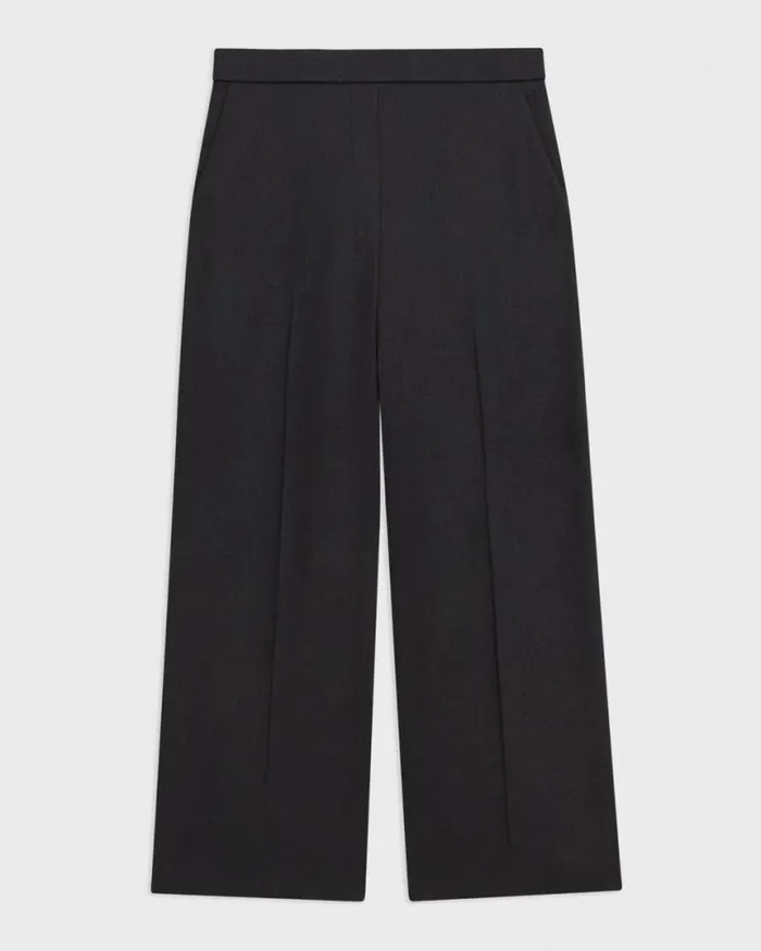 Pants Women Theory Straight PullOn Pant In LinenViscose Black Pants Women Theory Straight PullOn Pant In LinenViscose Black