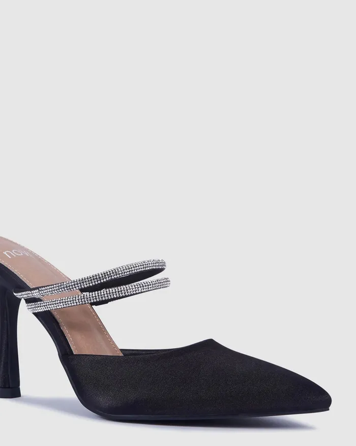 Party NOVO Shoes Women IDRIS Black Satin