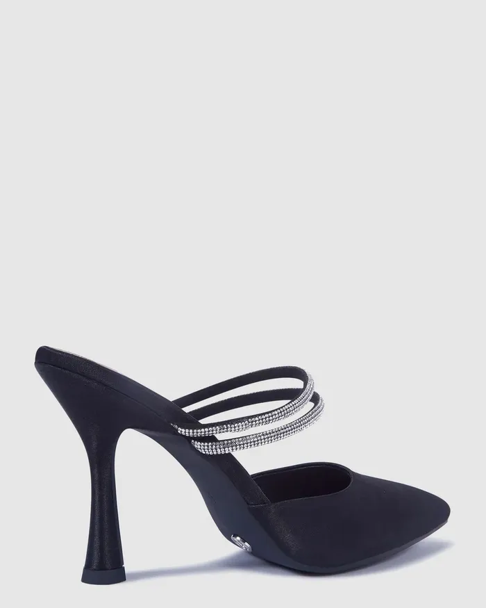 Party NOVO Shoes Women IDRIS Black Satin