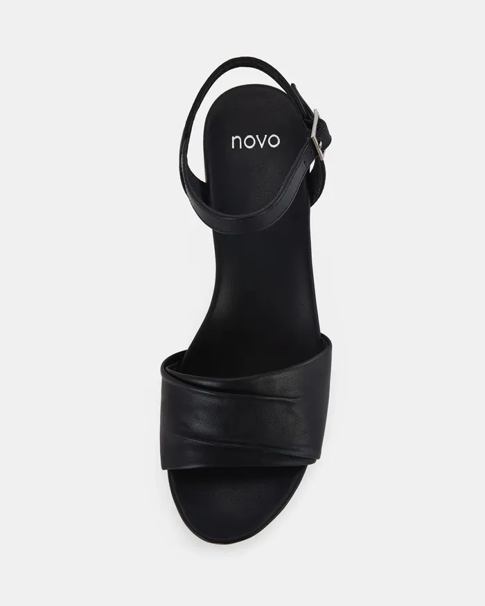 Party NOVO Shoes Women URANG BLACK Heeled Sandals
