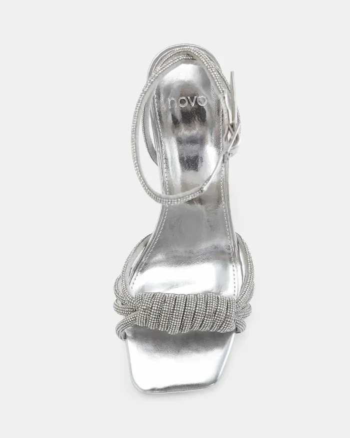 Party NOVO Shoes Women YATEE SILVER Open Toe Heels
