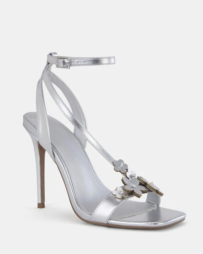 Party NOVO Shoes Women ZATHENA SILVER Open Toe Heels