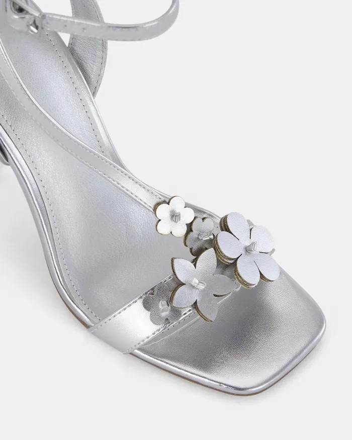 Party NOVO Shoes Women ZATHENA SILVER Open Toe Heels