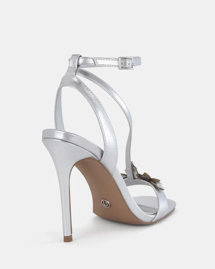 Party NOVO Shoes Women ZATHENA SILVER Open Toe Heels