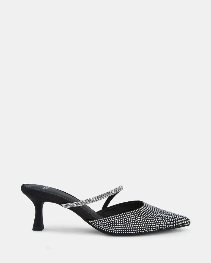 Party Women NOVO Shoes PADUA BLACK Closed Toe Heels