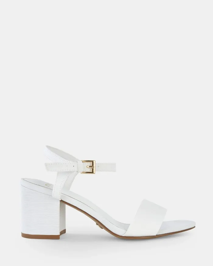 Party Women NOVO Shoes UDACIOUS WHITE Block Heels