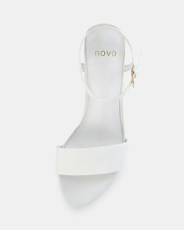 Party Women NOVO Shoes UDACIOUS WHITE Block Heels