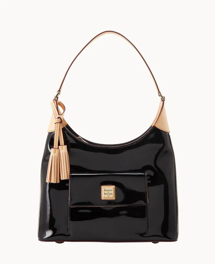 Patent Hobo Black Woman Dooney and Bourke Shoulder Bags